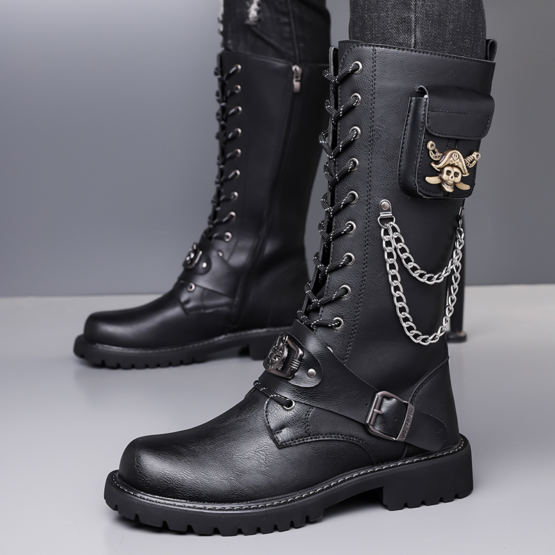 Street Fashion Canada - Botas Masculinas de Cano Alto, Estilo