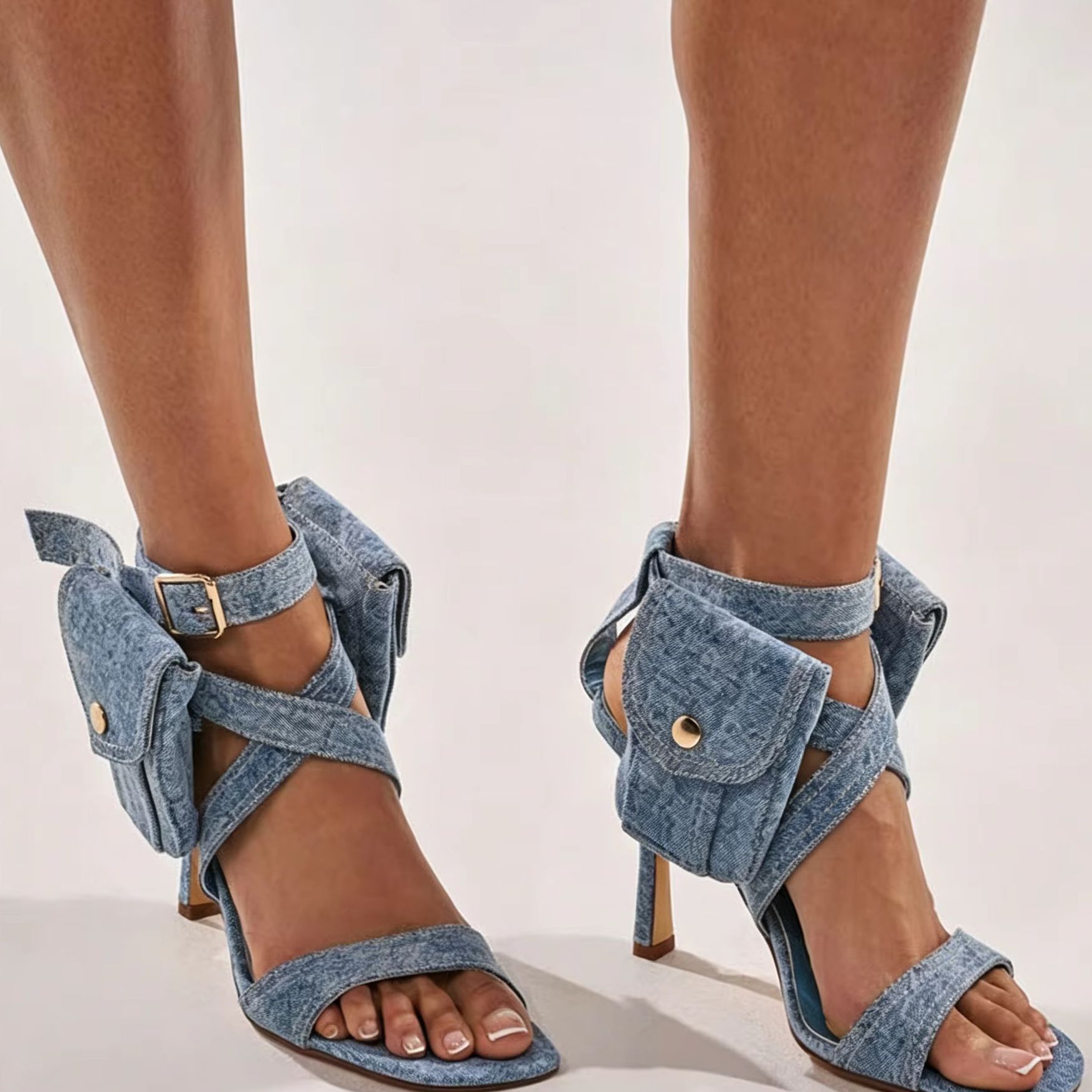 Sandálias Femininas Azuis de S - Street Fashion Y2K avaliação e preço