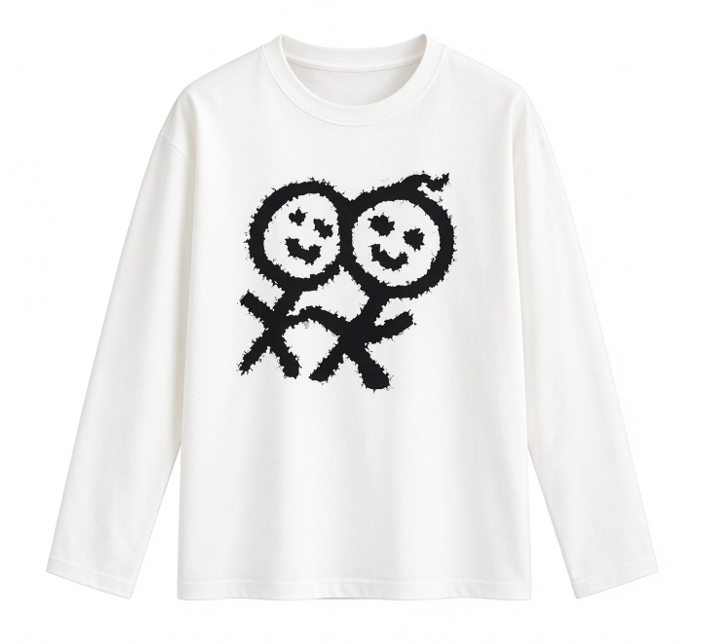 Camiseta de manga comprida par - Street Fashion Y2K avaliação e preço